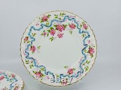 Mintons Blossoms & Blue Ribbon 9 Plates Set of 5