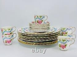 Mintons Blossoms & Blue Ribbon 9 Plates Set of 5