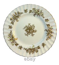 Mintons England Bone China Marlow Pattern Gold Salad Plates Set Of 12