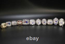 NFL New England Patriots World Championship Ring Replica Display set 11pcs