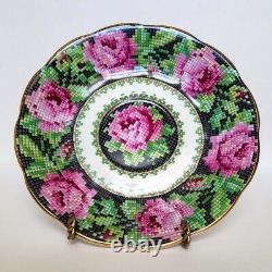 Needle Point Floral Pattern Royal Albert Crown Bone China Made in England 828288