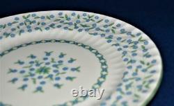 New AYNSLEY Bone China England Fluted Rim FORGET ME NOT 5 Pc Place Settings