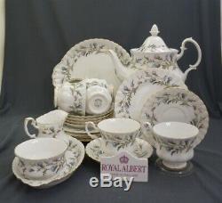Nice Royal Albert England Brigadoon Bone China 24 Piece Tea Set Service For 6