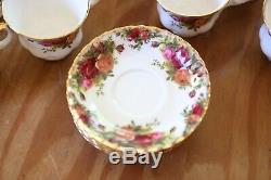 Old Country Roses Royal Albert Bone China England Coffee Set Lot 18 Piece