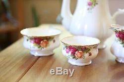 Old Country Roses Royal Albert Bone China England Coffee Set Lot 18 Piece