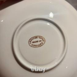 Osborne China Floral Gold 14 Piece Tea Set Vintage England Mint 4 Person