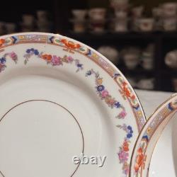 Osborne China Floral Gold 14 Piece Tea Set Vintage England Mint 4 Person