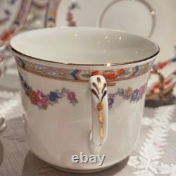 Osborne China Floral Gold 22 Piece Tea Set Vintage England Mint 4 Person
