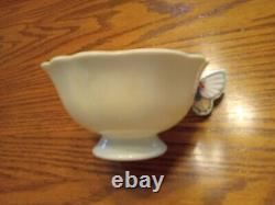 PARAGON China (England) BUTTERFLY Handle Cup & Saucer Yellow & Green NICE