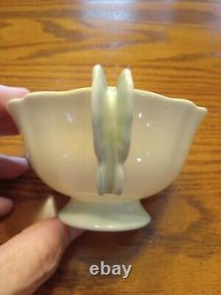 PARAGON China (England) BUTTERFLY Handle Cup & Saucer Yellow & Green NICE