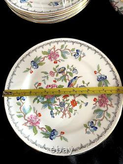 PEMBROKE by AYNSLEY BONE CHINA ENGLAND SET OF 9ITEMS, 6 SALAT PLATES, 3 SERVINGS