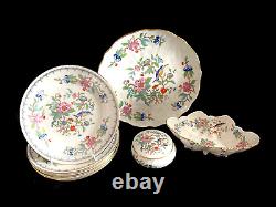 PEMBROKE by AYNSLEY BONE CHINA ENGLAND SET OF 9ITEMS, 6 SALAT PLATES, 3 SERVINGS