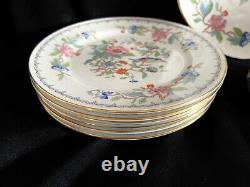 PEMBROKE by AYNSLEY BONE CHINA ENGLAND SET OF 9ITEMS, 6 SALAT PLATES, 3 SERVINGS