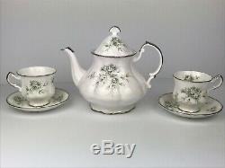 Paragon China Teapot with Teacup Set and Saucers, Made in England, First Love Set