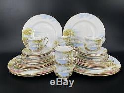 Paragon Cliffs of Dover 5 Piece Plate Setting x 6 Bone China England 30 pieces