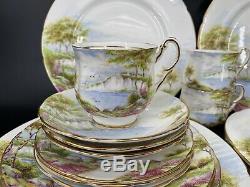 Paragon Cliffs of Dover 5 Piece Plate Setting x 6 Bone China England 30 pieces