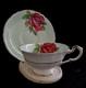 Paragon Fine Bone China England Cabbage Roses Baby Blue Teacup Saucer Set