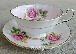 Paragon Garland Roses Teacup and Saucer Set Triple Rose England Bone China