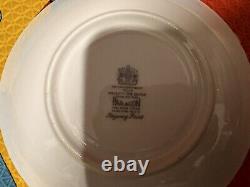 Paragon Regency Print Pattern Rimmed Set of 27 Items Bone China England