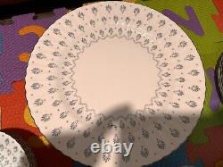 Paragon Regency Print Pattern Rimmed Set of 27 Items Bone China England