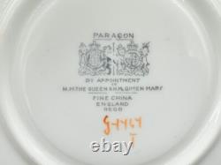 Paragon White Rose Black Tea Cup Saucer Set Bone China England