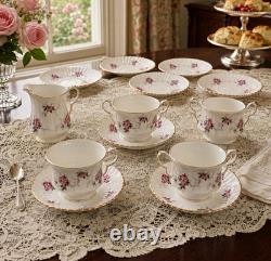Princess House WINDSOR ROSE Tea Set Hammersley Spode Bone China England 13pc Pi
