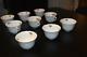 Pristine! Set of 9 Spode England Billingsley Rose Tea Cups & 10 Saucers China