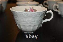 Pristine! Set of 9 Spode England Billingsley Rose Tea Cups & 10 Saucers China