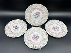 Queen Anne Royal Bridal Gown 7 Dessert Plates Set(4) Bone China England