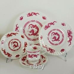 Queens Rosina Bone China Red Dragon Ware 8 Place Settings Made in England 40 pcs