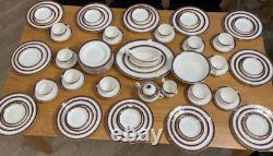 RARE Alfred Meakin Kingsdale 92pc 18Kt Gold Dinnerware Set Service for 12