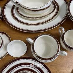RARE Alfred Meakin Kingsdale 92pc 18Kt Gold Dinnerware Set Service for 12