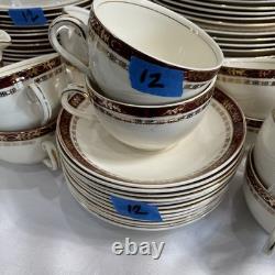 RARE Alfred Meakin Kingsdale 92pc 18Kt Gold Dinnerware Set Service for 12