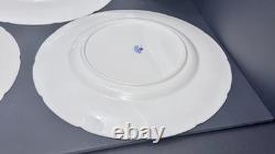 RARE Coalport England Versaille Cobalt Blue Gold Sunburst 6 Dinner Plates