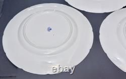 RARE Coalport England Versaille Cobalt Blue Gold Sunburst 6 Dinner Plates