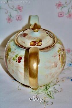 RARE Hammersley Tea Set Golden Fruits Signed D Millington Teapot