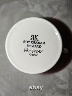 RARE Roy Kirkham England Set of 8 Tea Cups Blossoms 2007 6 oz
