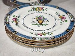 RARE Set of 5- Aynsley #4967 Fine Bone China England 9 LUNCHEON PLATES