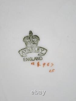 RARE Set of 5- Aynsley #4967 Fine Bone China England 9 LUNCHEON PLATES