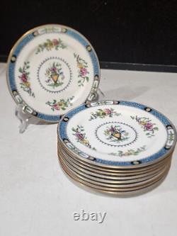RARE Set of 9- Aynsley #4967 Fine Bone China England 7 SALAD PLATES