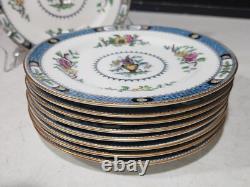 RARE Set of 9- Aynsley #4967 Fine Bone China England 7 SALAD PLATES