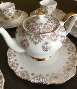 RARE Vintage QUEEN ANNE Tea Set Bone China England 26 Pcs. # 5483