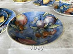 ROCOCO ENGLAND-Hand painted fruits -China Dinnerware Set 5 Place Setting