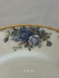 ROYAL ALBERT VINTAGE 1987 MOONLIGHT ROSE 5 PIECE PLATE SETTING Never used
