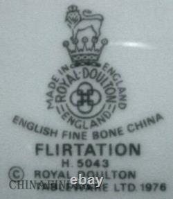 ROYAL DOULTON china FLIRTATION H5043 60-Piece SET SERVICE for 12 short 1 saucer