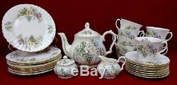 ROYAL PATRICIAN England china AURORA 29-piece TEA or DESSERT Set with Teapot