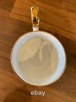 ROYAL WINDSOR Fine Bone China Tea Cup Saucer Set of 12 Made In England Gold Rim