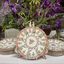 ROYAL WORCESTER GRADLEYCIRCA 1768 Set Of 12 B/B PLATES 6BONE CHINA ENGLAND