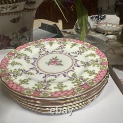 ROYAL WORCESTER GRADLEYCIRCA 1768 Set Of 12 B/B PLATES 6BONE CHINA ENGLAND