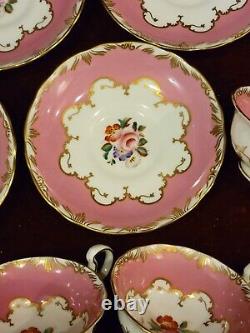 Radford's Fenton Bone China England 14-Piece Tea Set Pink Gold Floral